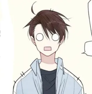 🥞 ca4a050a choqué, dessin animé, animé, surpris, garçon telegram sticker