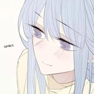 🥞 d1da917b smiles femme, fille, mignon, souriant, animé, manga telegram sticker