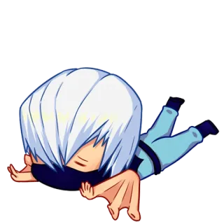 😭 a75531a9 Q版, 精疲力竭, 疲惫, 睡觉, 卡通 telegram sticker