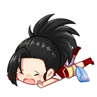 😭 bf4c9b37 动漫, Q版, 哭, 伤心, 角色, 可爱 telegram sticker