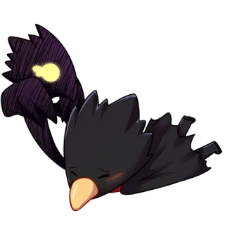😭 e7974eda Tokoyami Fumikage My Hero Academia 常暗踏阴, 我的英雄学院, 动漫, 角色, 鸟, 可爱 telegram sticker