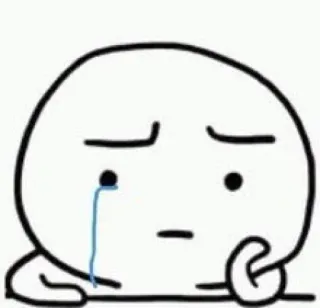 😢 1163adc8 smutny, płacz, kreskówka, emocje, ilustracja, postać telegram sticker