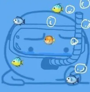 Crying in the water @BUNNYRENE telegram stickers