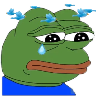 😭 b3b34ac2 Pepe the Frog pepe, frog, internet meme, sad, meme telegram sticker