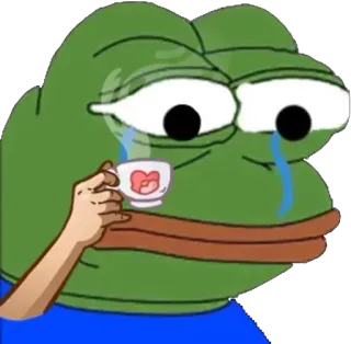 😭 b4e67ff1 Pepe the Frog Pepe the Frog, meme, crying, sad, frog telegram sticker