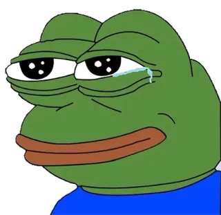 😭 b5537a56 Pepe the Frog pepe, frog, meme, sad, crying telegram sticker