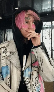 😌 629a4af1 Lil Peep Lil Peep, นักดนตรี, Emo Rap, ผมสีชมพู, รอยสัก, ภาพเหมือน whatsapp sticker
