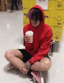 😐 df95c3d6 Lil Peep Lil Peep, แร็ปเปอร์, นักดนตรี, ภาพเหมือน, Emo Rap, Emo, กาแฟ whatsapp sticker