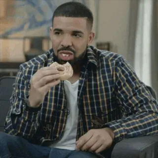 🔪 87476790 Drake เดรก, คนดัง, กิน, โดนัท, คน, ผ้าสักหลาด telegram sticker