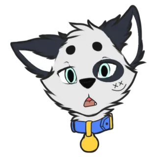 😯 2a2c1c39 anjing, binatang, kalung, lucu, hewan peliharaan, kartun telegram sticker