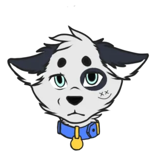 😶 e57c9f7d anjing, kartun, hewan peliharaan, binatang, kalung telegram sticker