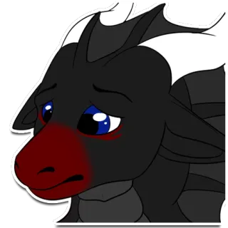 😞 787c2f81 dragon, dessin animé, triste, animal, fantaisie whatsapp sticker