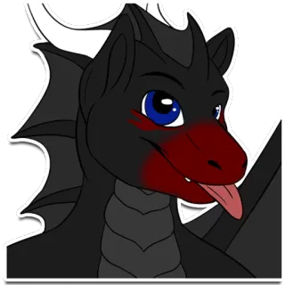 😛 838bd68e dragon, dessin animé, animal, mignon, fantaisie, créature whatsapp sticker