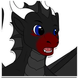 😯 8a2803d7 dragon, dessin animé, mignon, fantaisie, animal, illustration whatsapp sticker