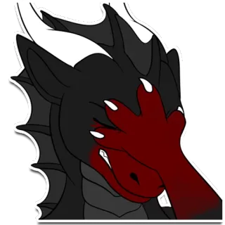 😑 e497fdc4 dragon, fantaisie, anthro, facepalm, monstre, créature whatsapp sticker