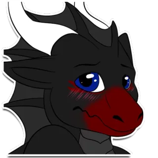 ☺️ ec5597bc dragon, mignon, dessin animé, autocollant, anthro whatsapp sticker