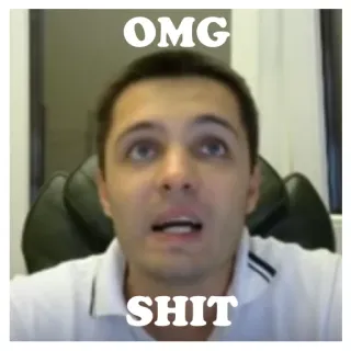 😫 aff28f84 OMG SHIT reaction, shock, exclamation, meme, oh my god, omg, shit telegram sticker