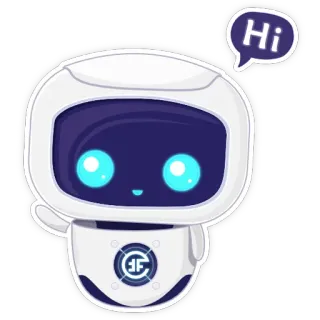👋 1c370b4c Hi robot, ramah, halo, salam, imut, kartun telegram sticker
