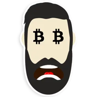 😠 dc3b6e45 bitcoin, cripto, criptomoneda, hombre, cara, impactado, inversión whatsapp sticker