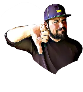 👎 041780e8 Pollice verso, Non mi piace, Negativo, Uomo, Ritratto, Gesto telegram sticker