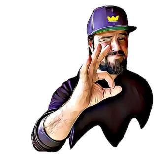 👌 4147e8dc uomo, ok, cappello, barba, persona, espressione telegram sticker