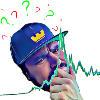 🤔 b16b478d pensando, domande, insicuro, confuso, dubbio, uomo, cappello telegram sticker