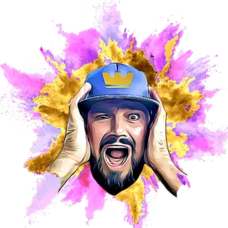 😮 e143404c uomo, cappello, barba, faccia, espressione, scioccato telegram sticker