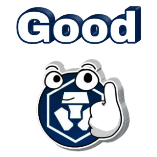 👍 0e37688d Good dobrze, kciuk w górę, akceptacja, crypto.com telegram sticker