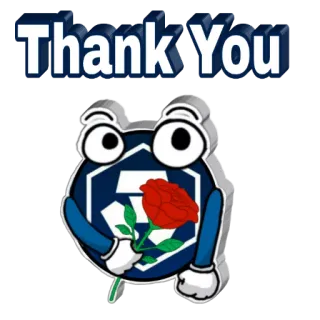 🌹 e85204a9 Thank You dziękuję, róża, kreskówka, powitanie, święto telegram sticker