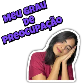 🥱 119ac3c0 Meu GRAU DE PREOCUPAÇÃO donna, dormire, preoccupata, preoccupata, assonnata telegram sticker
