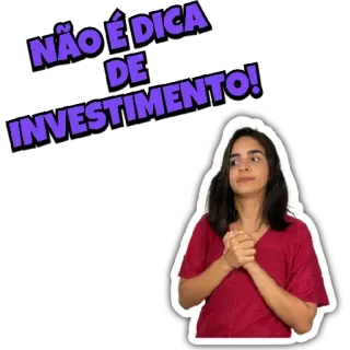 ⚠️ 11ff4714 NÃO É DICA DE INVESTIMENTO! investimento, consigli, avvertimento, finanziario, donna, serio telegram sticker