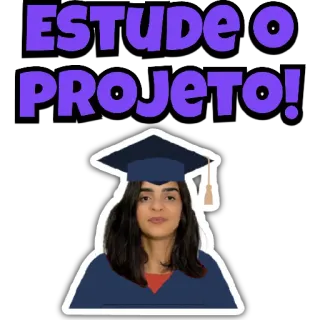 🎓 275456f1 ESTUDE O PROJETO! laurea, studente, università, università, progetto, studio, istruzione telegram sticker