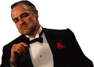 😒 a5f224b9 Vito Corleone The Godfather Film, Der Pate, Marlon Brando, Mafia, Klassiker, Don Corleone, Italienisch whatsapp sticker