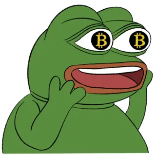 😱 968bfcd0 Pepe the Frog Pepe, ếch, meme, Bitcoin, tiền điện tử telegram sticker