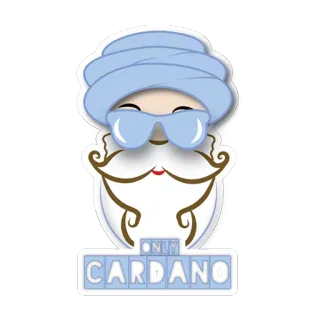 💛 243218d2 ONLY CARDANO Cardano, Crypto, Blockchain, Cryptocurrency, Digitale valuta, Meme, Satire telegram sticker
