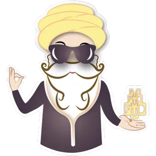 😶 8bc49076 FUD tovenaar, cartoon, magie, personage, waarzegger telegram sticker
