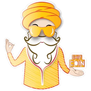 😡 f80c6111 SHIT COIN cartoon, personage, crypto, geld, munt telegram sticker