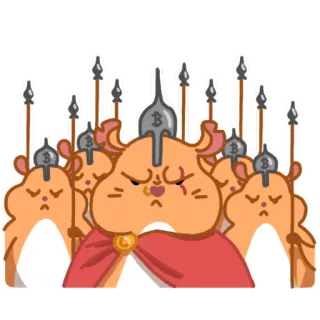 👿 1ecf2837 hamster, Bitcoin, army, soldier, spear, helmet telegram sticker