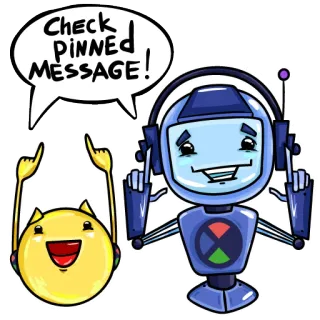 👆 24c74aaf CHECK
PINNED
MESSAGE! robot, sticker, bericht, pin, communicatie telegram sticker