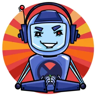 😈 3d4e2d8b robot, cartoon, android, machine, technologie, AI, kunstmatige intelligentie telegram sticker