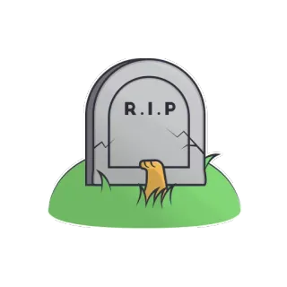 💀 c49f36c5 R.I.P ป้ายหลุมศพ, RIP, ความตาย, หลุมศพ, ซอมบี้, ฮาโลวีน, สัตว์ประหลาด, น่ากลัว telegram sticker