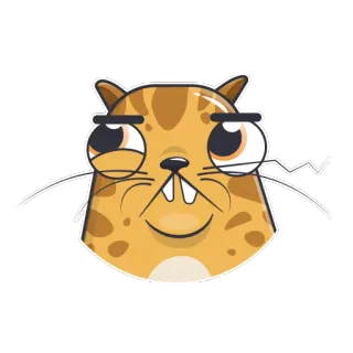 🙄 c50c6a73 แมว, ตลก, สัตว์, การ์ตูน, มีม, โง่ telegram sticker