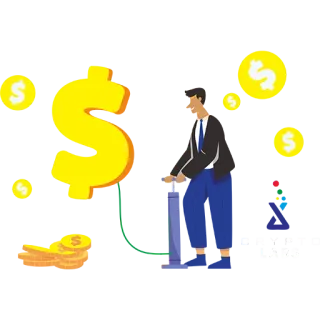 🏦 bed5f65b man, vacuum, money, wealth, dollar, financial, success whatsapp sticker