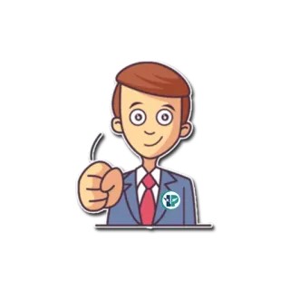 ✊ f9eec990 การ์ตูน, ผู้ชาย, ธุรกิจ, ชุดสูท, ชี้, ท่าทาง telegram sticker