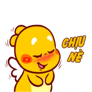 🤑 03199b6f CHỊU NÈ 귀여운, 공룡, 베트남, 국기, 천사, 날개 telegram sticker