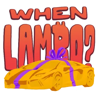 🏎 7118bfb3 WHEN LAMBO? Lambo, Voiture, Crypto, Argent, Luxe, Supercar telegram sticker