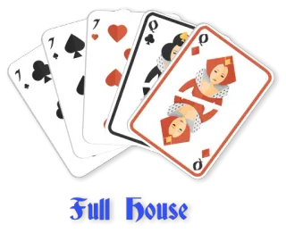 🎲 2374d8ad Full House karty, poker, full house, hazard, gra whatsapp sticker