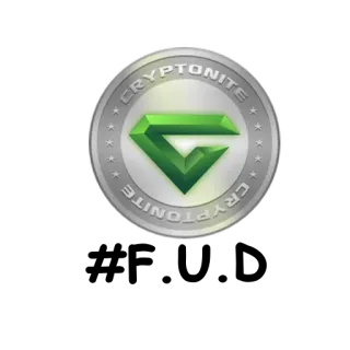 😰 d19319d5 CRYPTONITE cryptonite, logo, gem, coin, silver, green telegram sticker