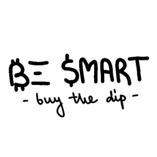 🤓 1fc26174 BE SMART buy the dip cryptocurrency, bitcoin, investasi, meme, keuangan, uang whatsapp sticker