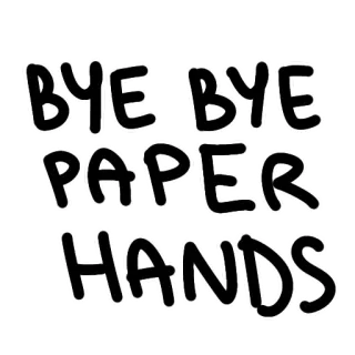 🧻 81eae1de BYE BYE PAPER HANDS tangan kertas, bye, selamat tinggal, pasar saham, bahasa gaul, meme whatsapp sticker